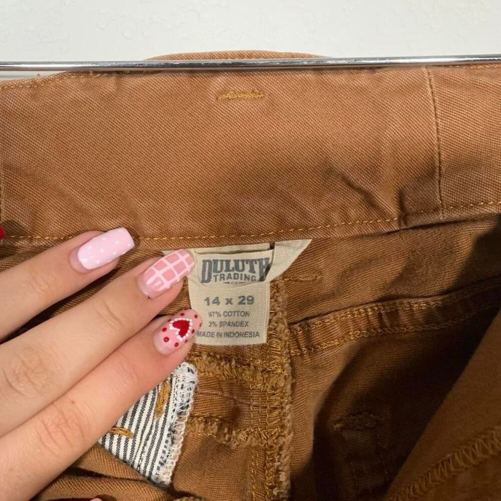 Duluth Trading Company Women's Tan Brown Hiking Work Carpenter Pants Size 14x29 - Picture 8 of 8